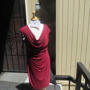 #324  NEW WOMEN'S RED/RUST COLORED DRESS BY LAUREN  (SIZE 16)